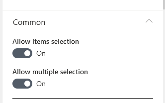 "Allow item selection"