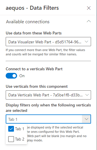 "aequos Data Filters Web Part"