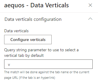 "Verticals configuration"