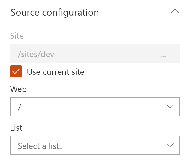 "Source configuration"