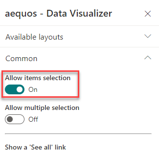 "Allow item selection