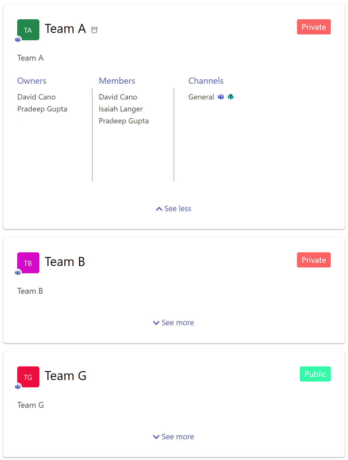 "Teams Layout - Overview"