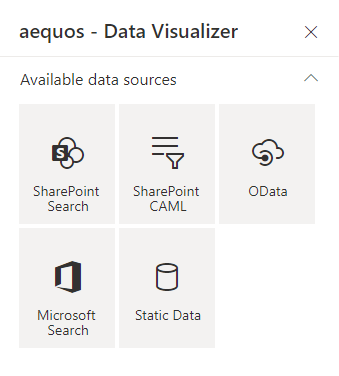 "Available data sources"