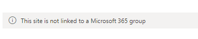 "Not a Microsoft 365 group"